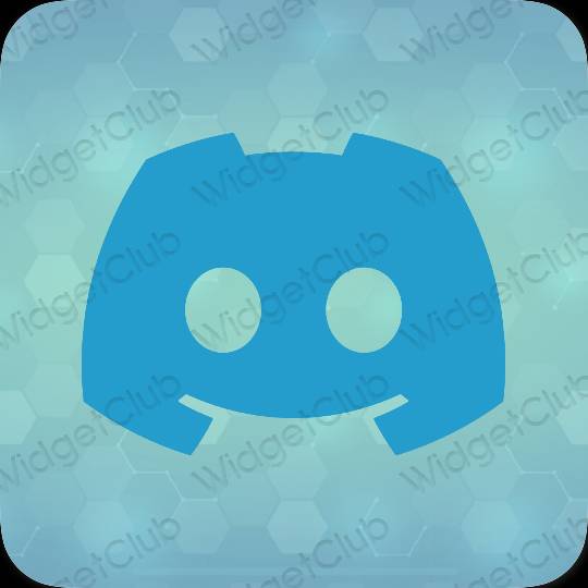 زیبایی شناسی آبی discord آیکون های برنامه