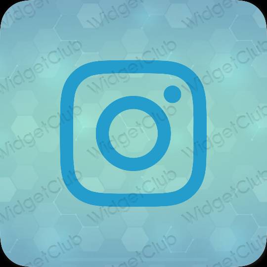 Aesthetic blue Instagram app icons