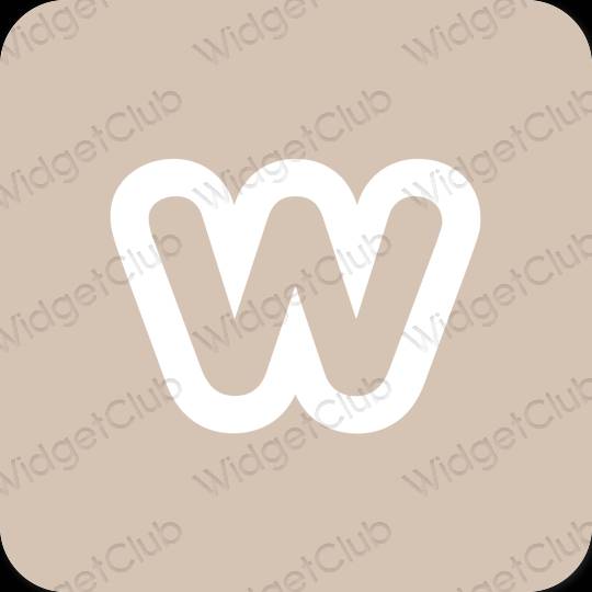 Estetické béžová Weebly ikony aplikácií