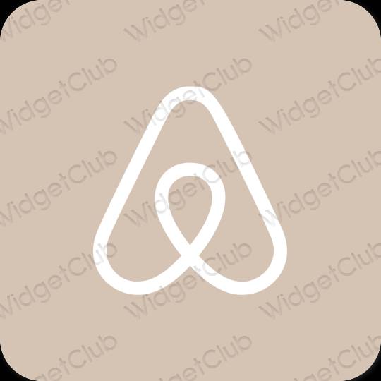 Esztétika bézs Airbnb alkalmazás ikonok
