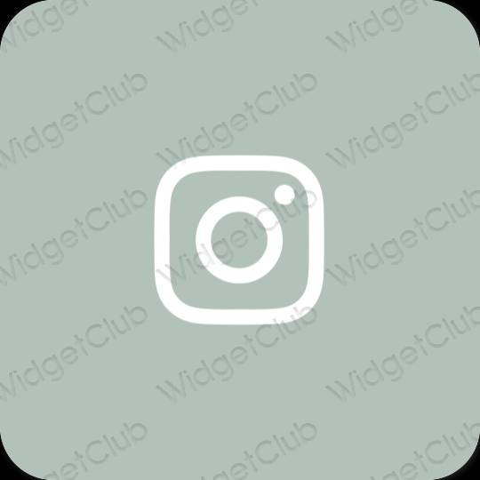 Estetický zelená Instagram ikony aplikací