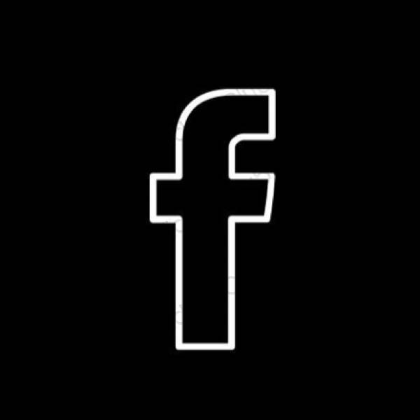 Estetik siyah Facebook uygulama simgeleri