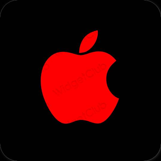 Estetisk svart AppStore app ikoner