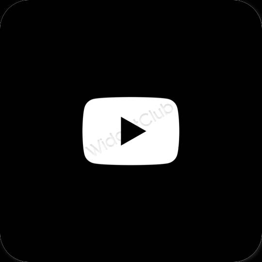 Thẩm mỹ đen Youtube biểu tượng ứng dụng