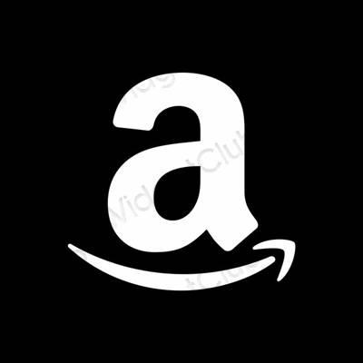 Esthétique noir Amazon icônes d'application