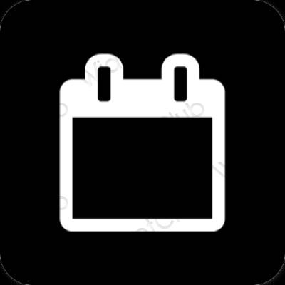 Estetický Černá Notes ikony aplikací