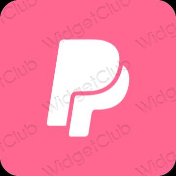 Estetis ungu Paypal ikon aplikasi