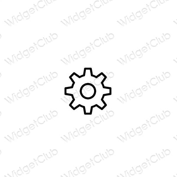 Æstetiske Settings app-ikoner
