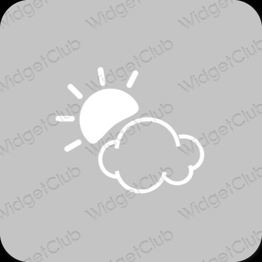 Estetski siva Weather ikone aplikacija