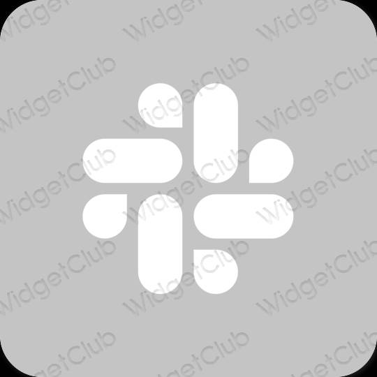 Estetické sivá Slack ikony aplikácií