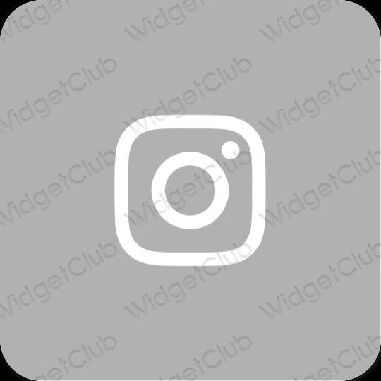 Estetico grigio Instagram icone dell'app