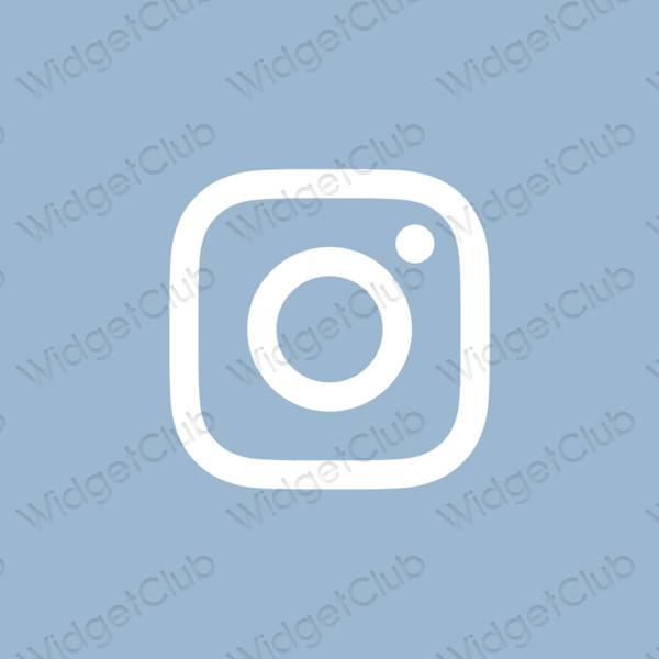 Estetico blu pastello Instagram icone dell'app