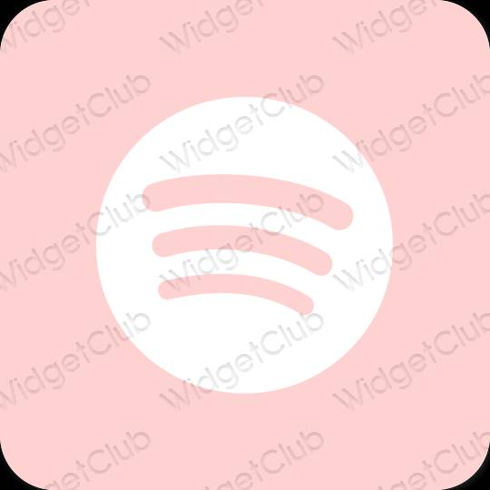 Æstetisk lyserød Spotify app ikoner