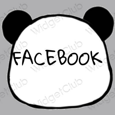 Esthetische Facebook app-pictogrammen
