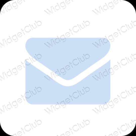 Æstetisk pastel blå Mail app ikoner