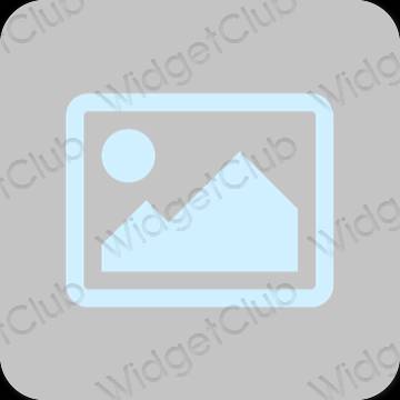 Esthétique grise Photos icônes d'application