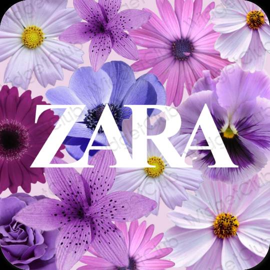 审美的 紫色的 ZARA 应用程序图标