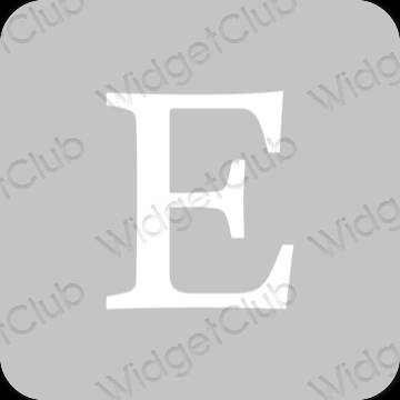 Estetický šedá Etsy ikony aplikací
