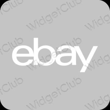 审美的 灰色的 eBay 应用程序图标