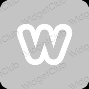 Estetický šedá Weebly ikony aplikací