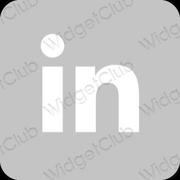 Aesthetic gray Linkedin app icons