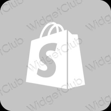 Estetický šedá Shopify ikony aplikací