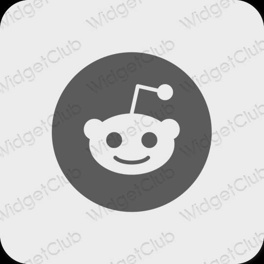 אֶסתֵטִי אפור Reddit סמלי אפליקציה