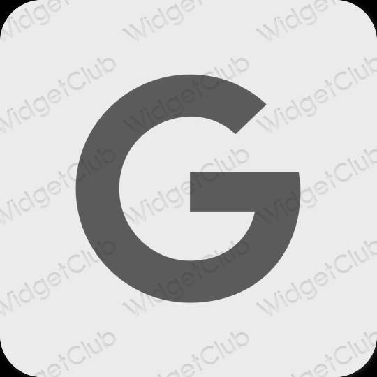 Estetyka szary Google ikony aplikacji