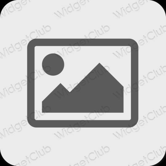 Stijlvol grijs Photos app-pictogrammen