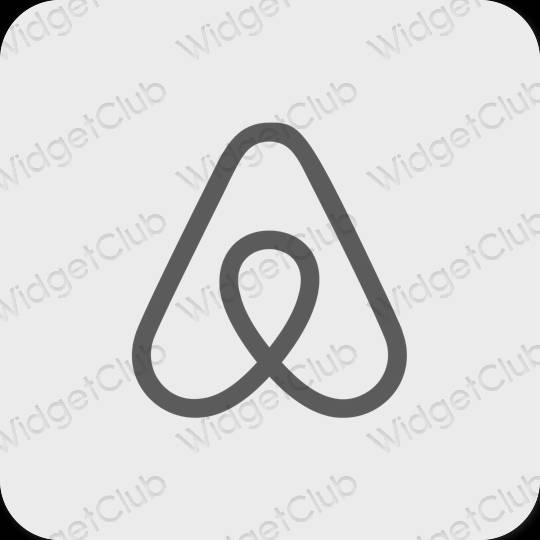 Estético cinzento Airbnb ícones de aplicativos
