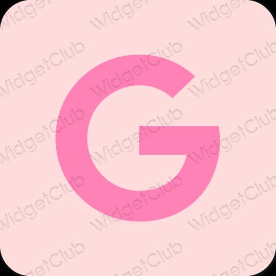 Estético rosa pastel Google iconos de aplicaciones