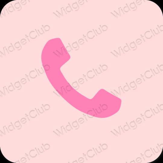 Ესთეტიური ვარდისფერი Phone აპლიკაციის ხატები