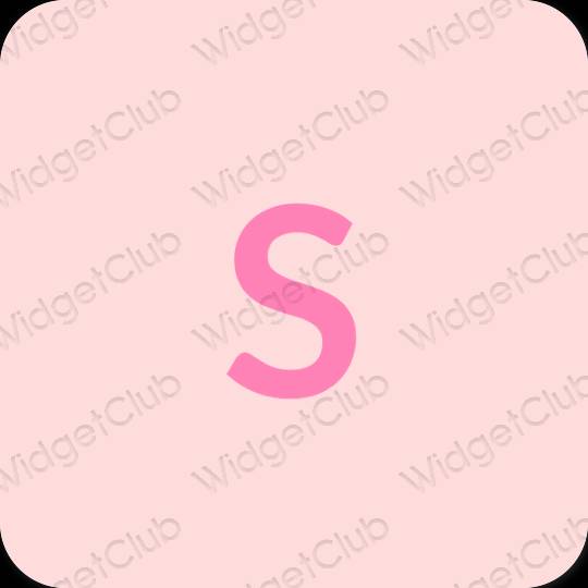 Estetický růžový SHEIN ikony aplikací