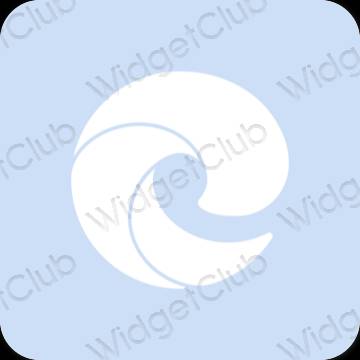 Естетски пастелно плава LINE иконе апликација