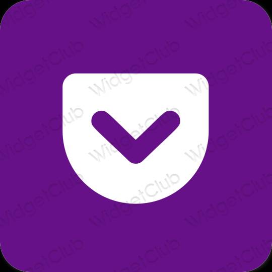 Estetic Violet Pocket pictogramele aplicației