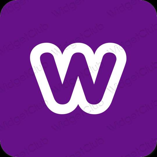 Estético roxo Weebly ícones de aplicativos