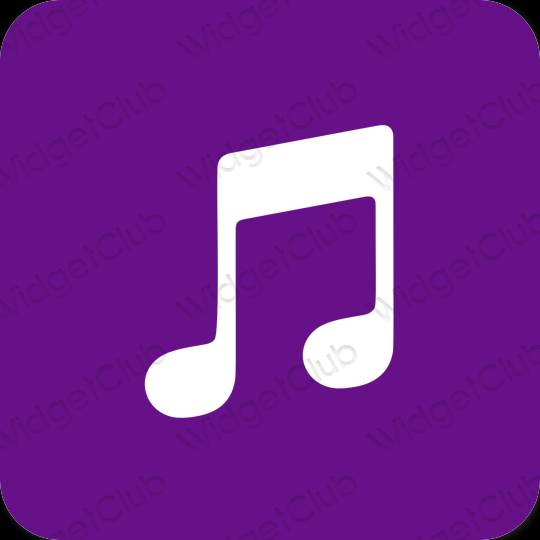 Ესთეტიური მეწამული Apple Music აპლიკაციის ხატები