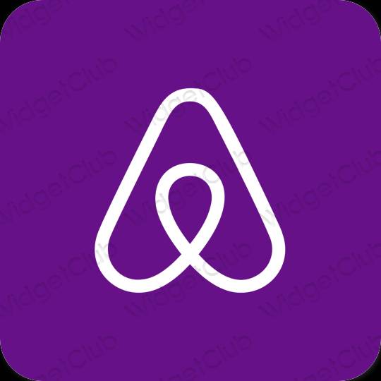 Estetik bənövşəyi Airbnb proqram nişanları