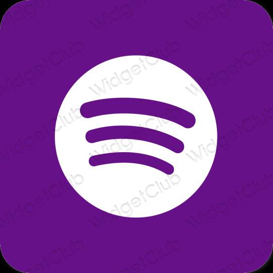 Esztétika lila Spotify alkalmazás ikonok