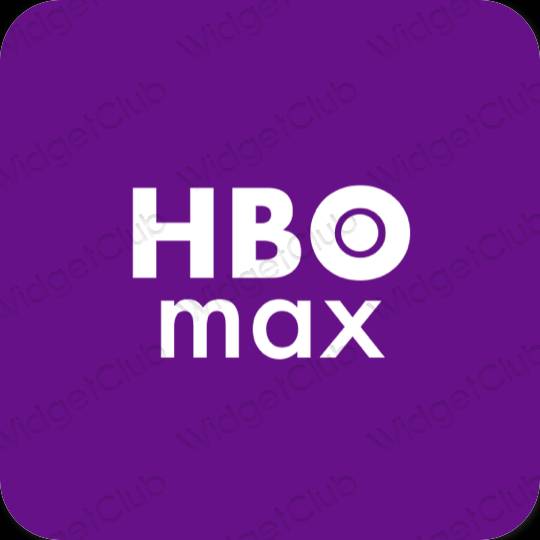 эстетический пурпурный HBO MAX значки приложений