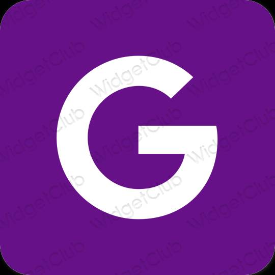 Estetyka fioletowy Google ikony aplikacji