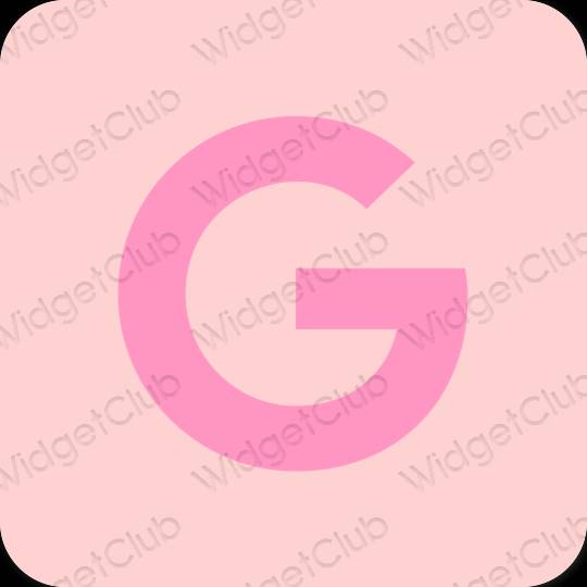 Estético rosa Google iconos de aplicaciones