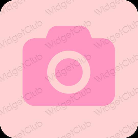 Estético rosa Camera iconos de aplicaciones