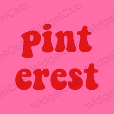 Αισθητικός μωβ Pinterest εικονίδια εφαρμογών