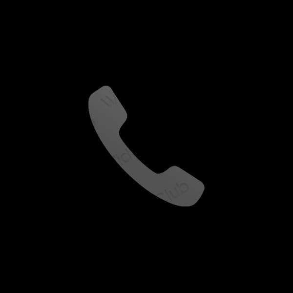 эстетический черный Phone значки приложений