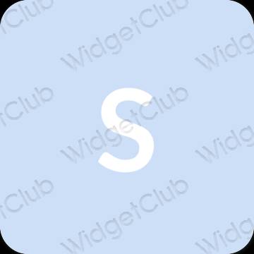 אֶסתֵטִי כחול פסטל SHEIN סמלי אפליקציה