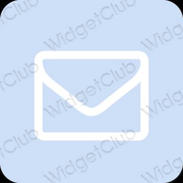 Æstetisk pastel blå Mail app ikoner
