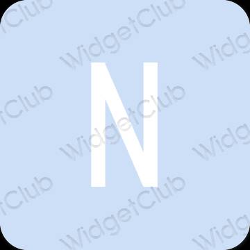 Esthétique bleu pastel Netflix icônes d'application