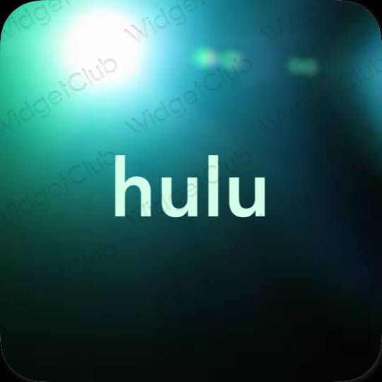 Estetisk pastellblå hulu app ikoner