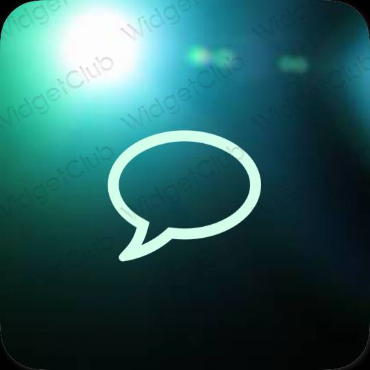 Stijlvol pastelblauw Messages app-pictogrammen